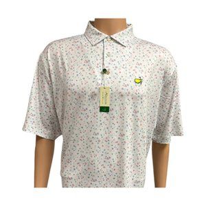 NWT Masters Peter Millar White Azelea Caddie Performance Tech Polo 2023 HOT ITEM